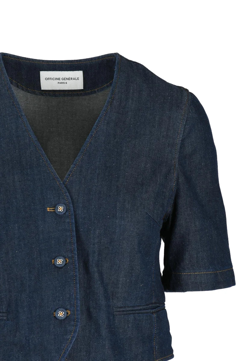 Bolero Jacket Cotton/Lyocell/Modal - Blue