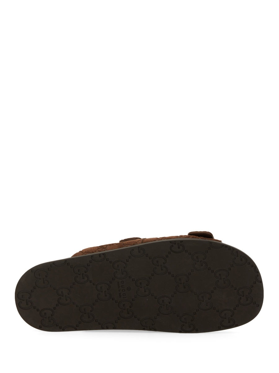 Leather Slider Sandal with Minimalist Design