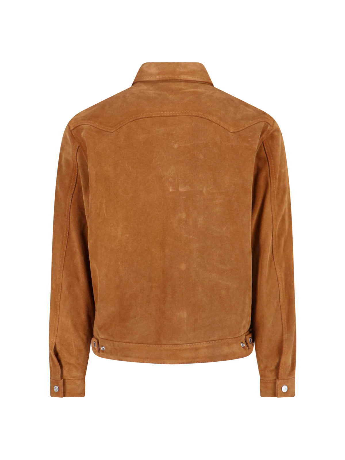 Structured Brown Jacket with Front Zipper