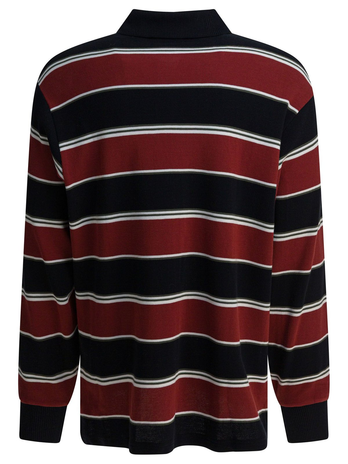 Horizontal Striped Long Sleeve Polo