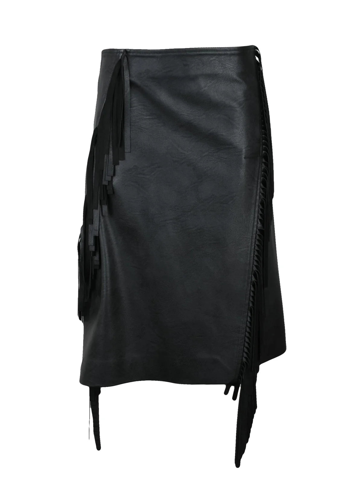 Skirt with Fringes - Black