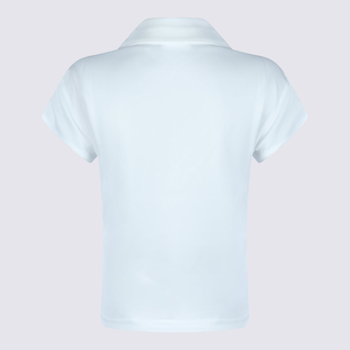 V-Neck White Polo Shirt