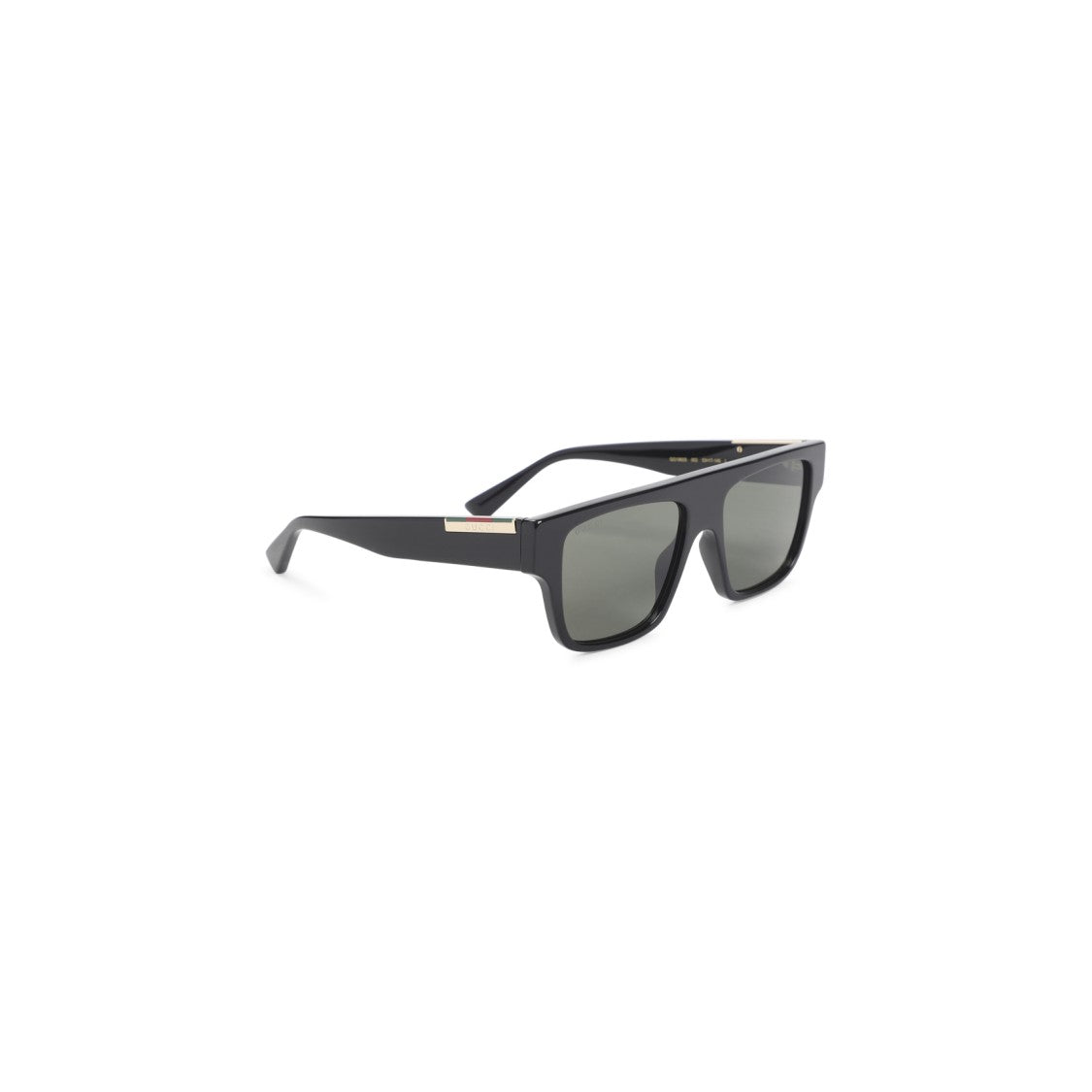 Bold Rectangular Frame Sunglasses With Gold-Tone Accents