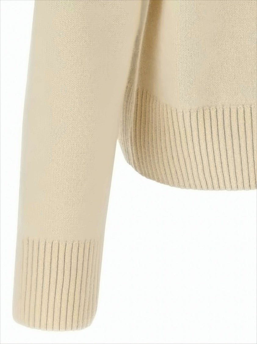 Cropped Turtleneck Sweater in Luxe Wool-Cashmere Blend