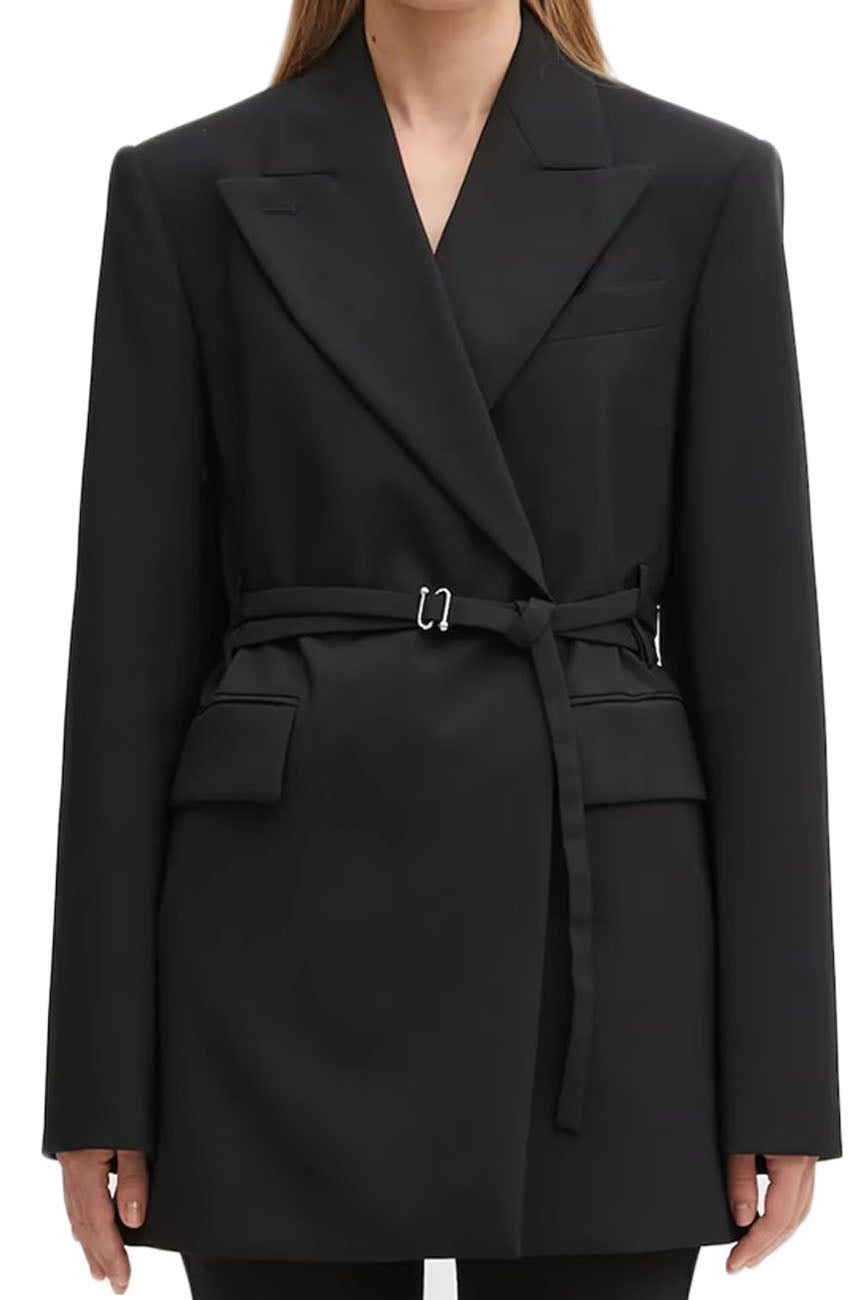 Belted Tailored Coat with Structured Silhouette