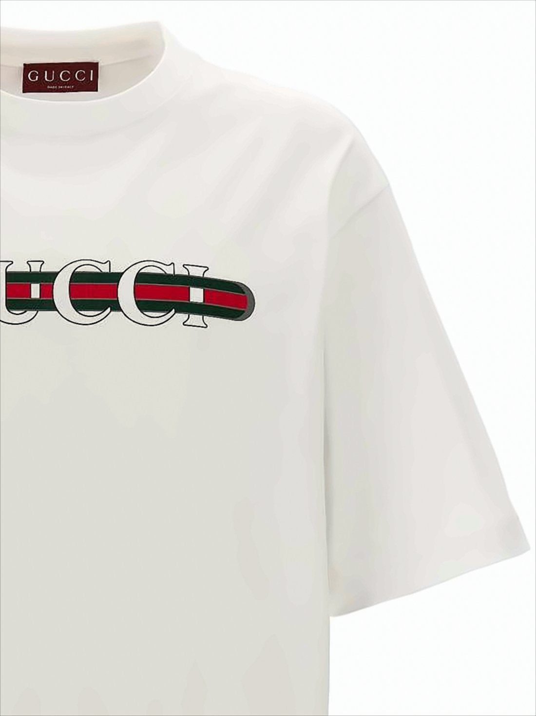 Relaxed Fit Short-Sleeved Crew Neck T-Shirt with Bold Stripe Design