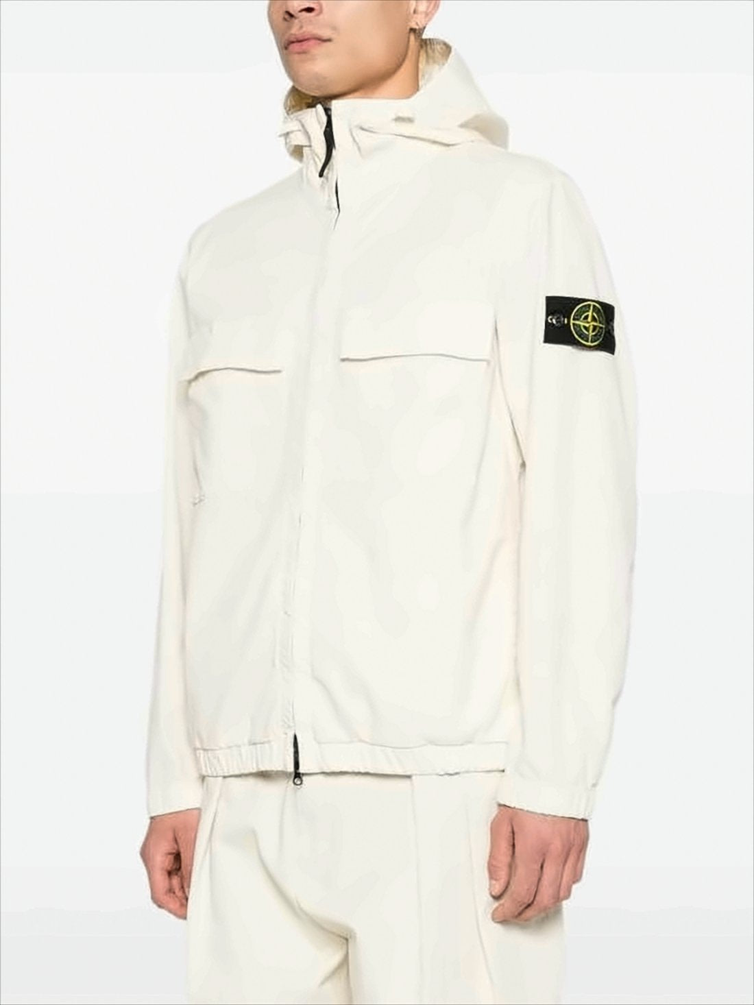 Lightweight Hooded Jacket with Distinctive Patch