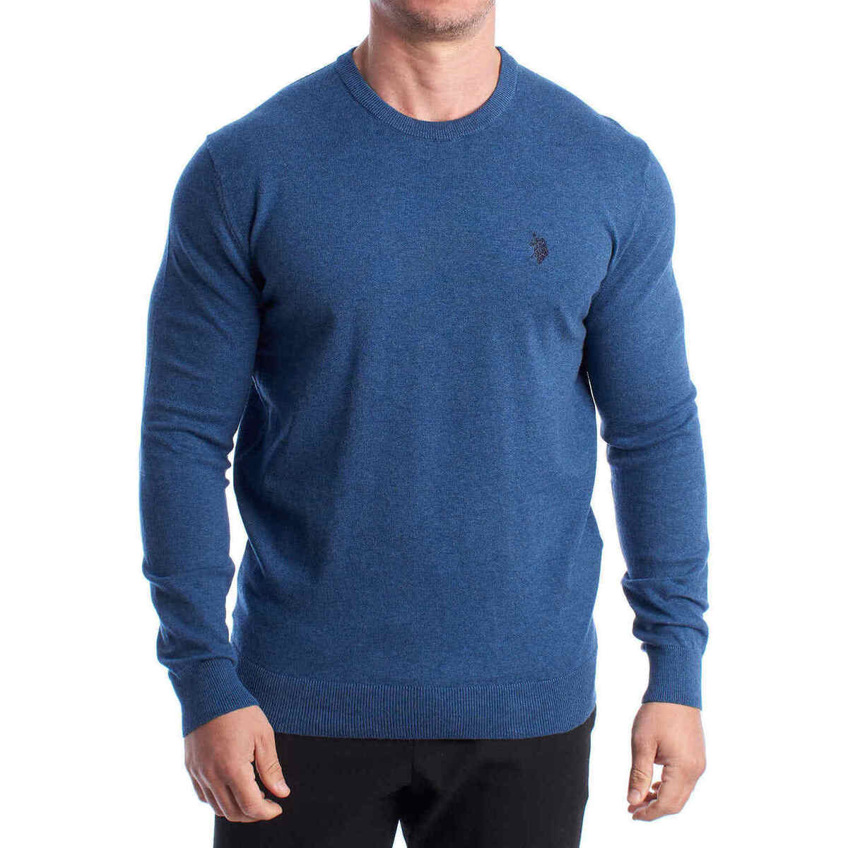 Medium-Weight Cotton Blend Crewneck Sweater