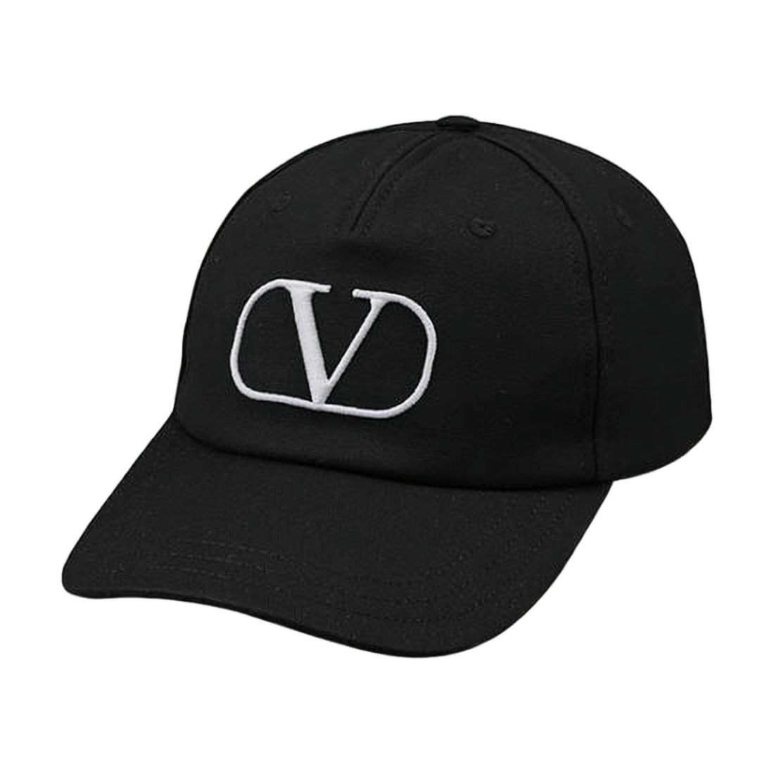 Structured Black Baseball Cap with Embroidered Logo