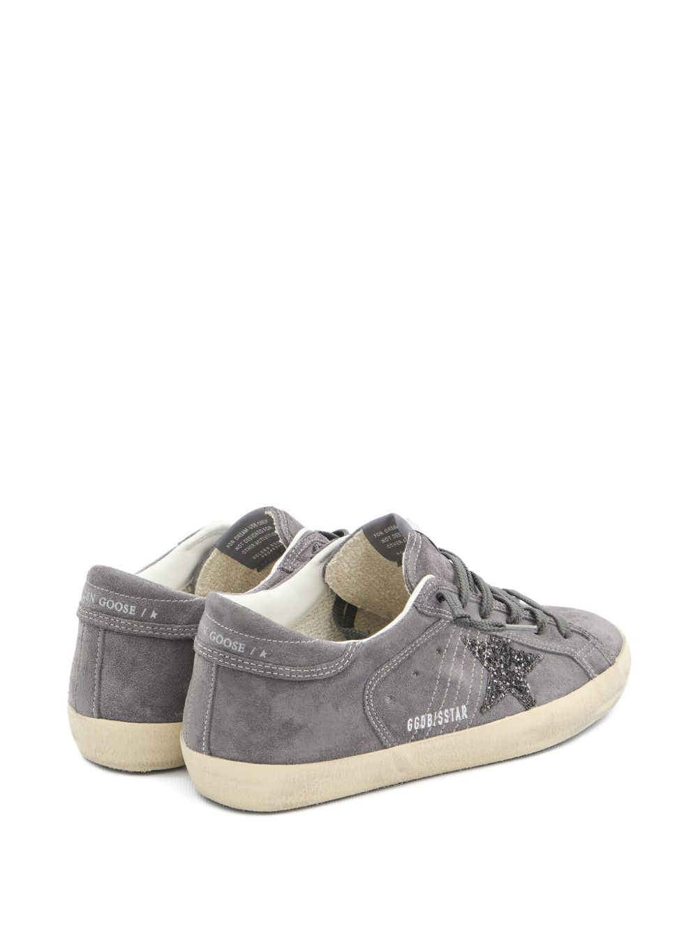 Low-Top Silk and Nylon Sneakers with Glittery Star Detail
