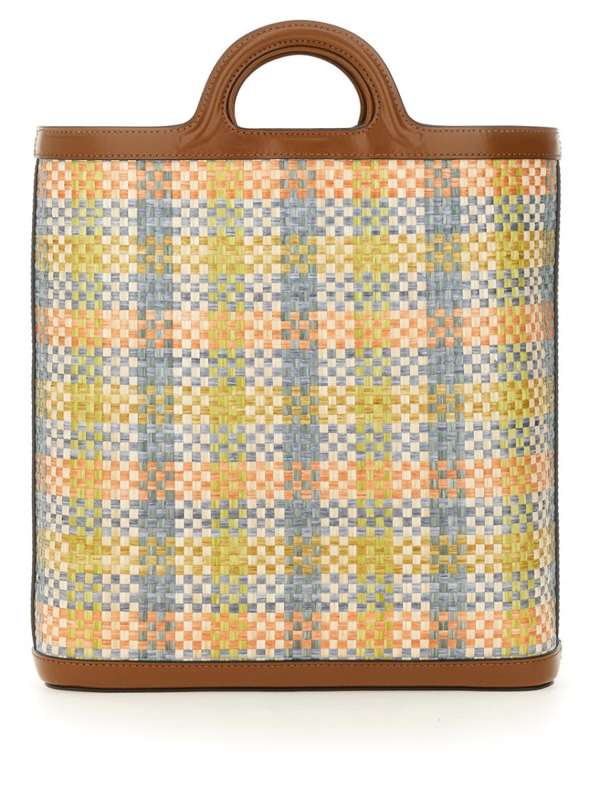 Woven Tropicalia Bag With Calf Leather Trim