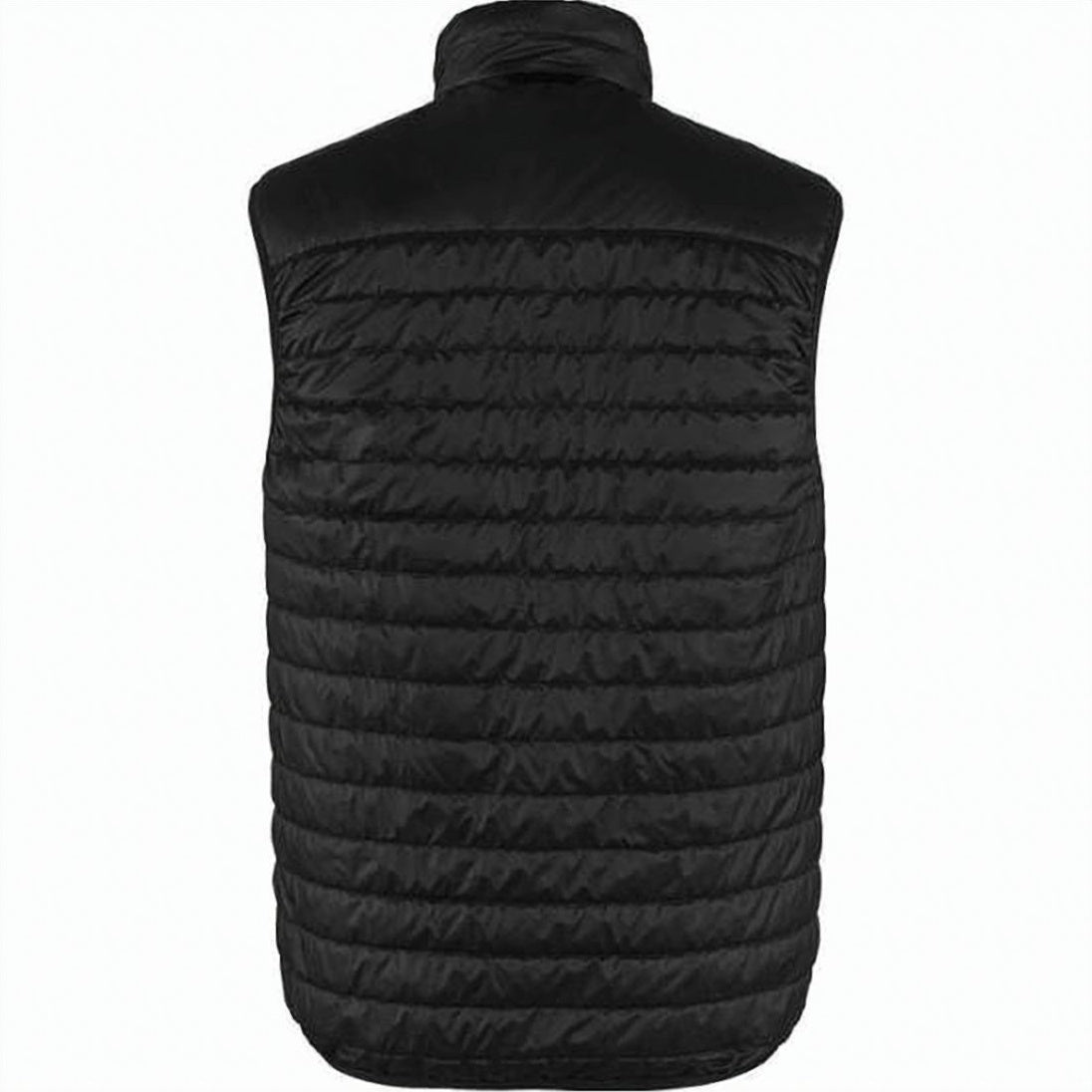 Quilted Sleeveless Vest with High Collar and Smooth Finish