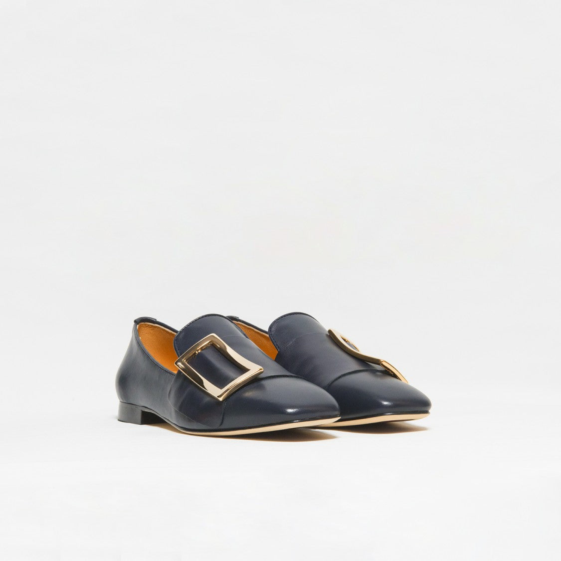 Blue Nappa Leather Moccasin