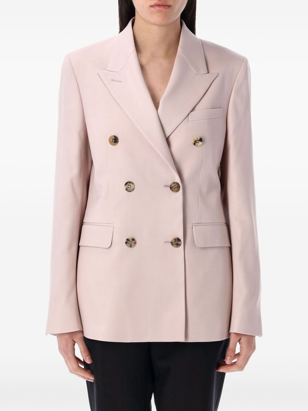 Light Pink Double-Breasted Jacket