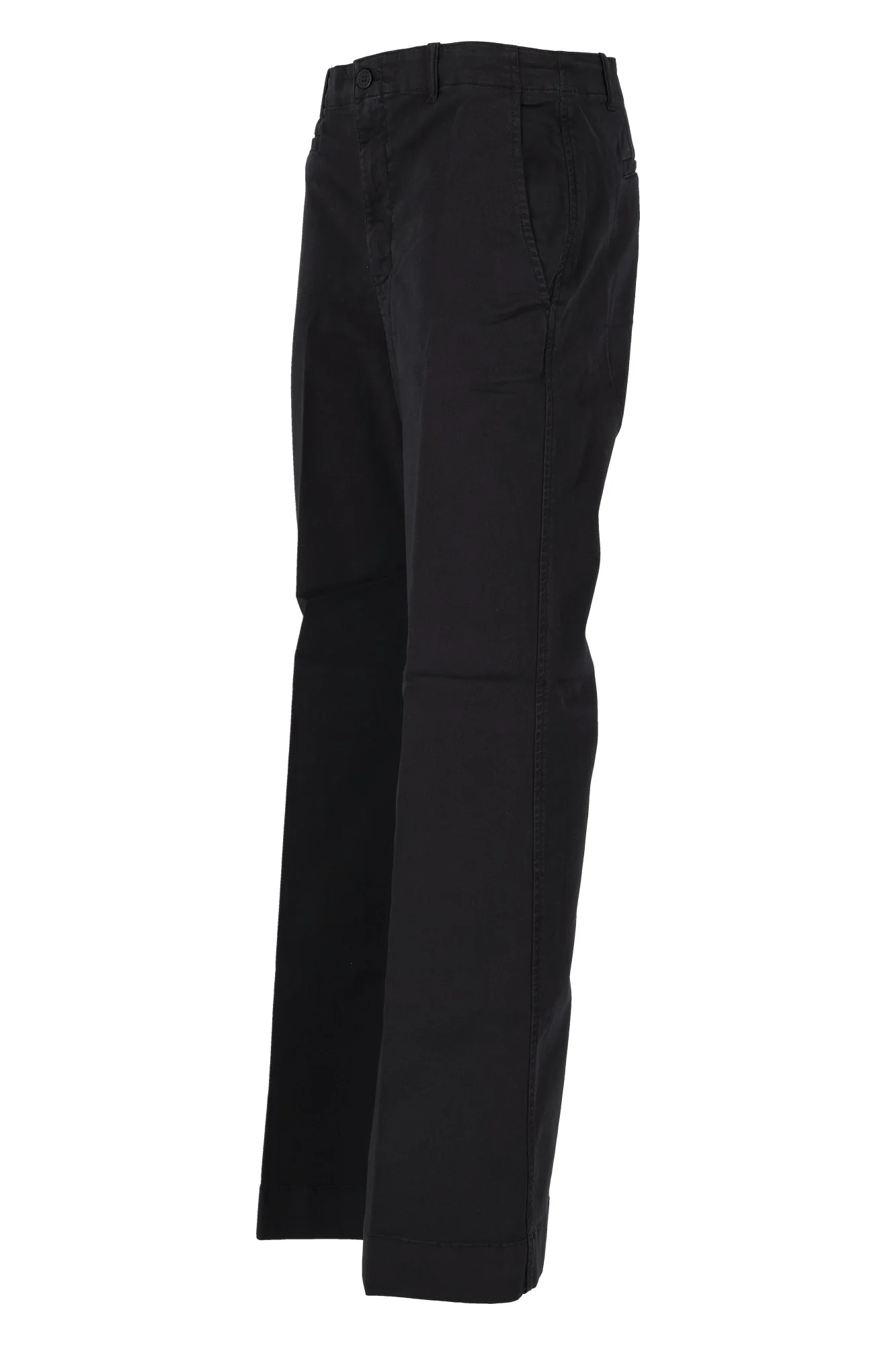 Full-Length Tailored Pants With Flat Front Design