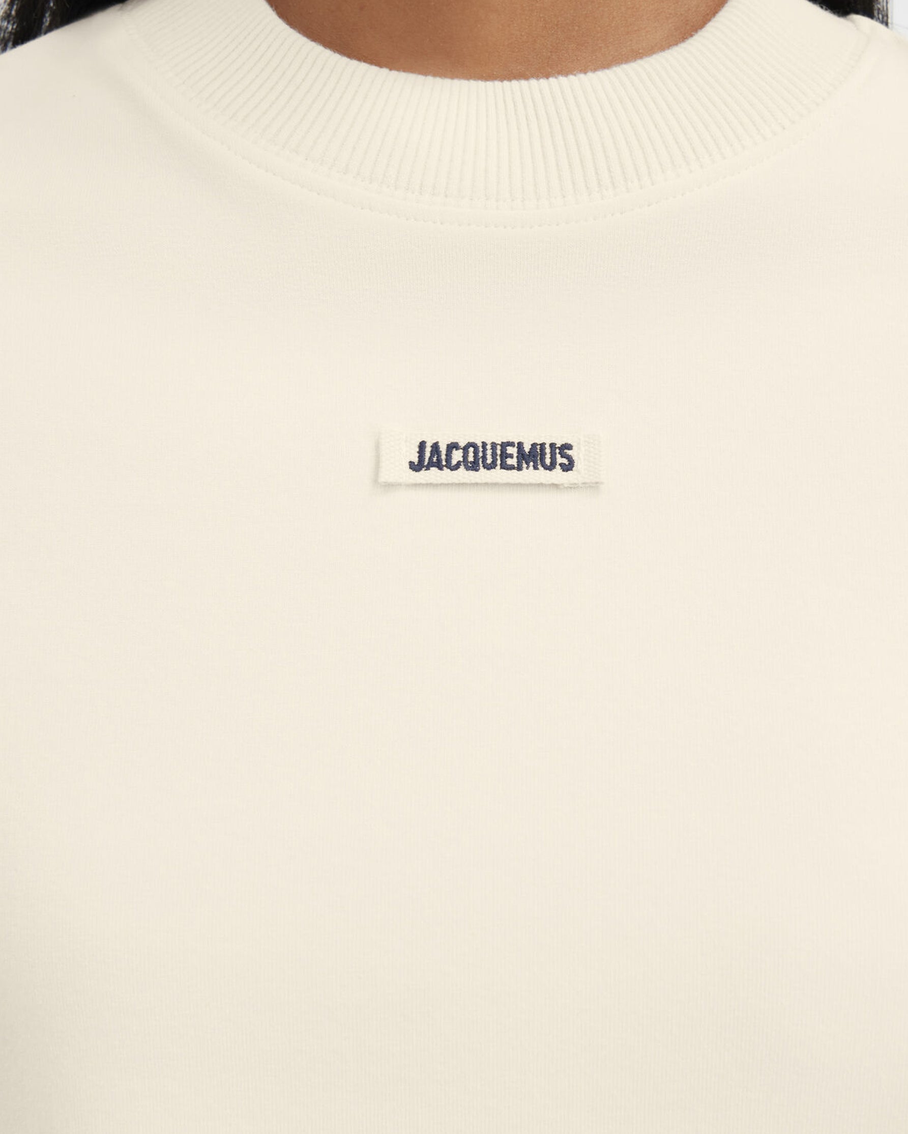 Cropped Long-Sleeved Sweatshirt with Centered Logo