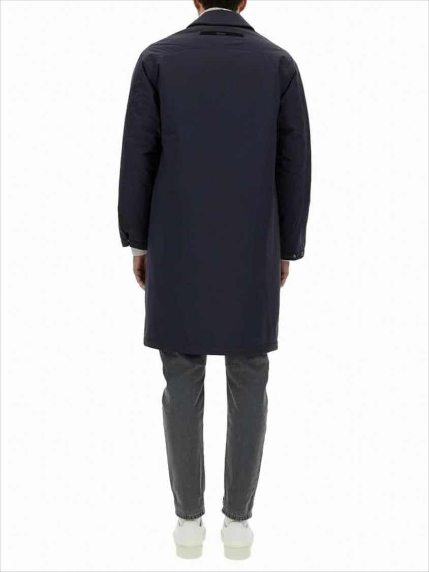 Mid-Thigh Length Blue Coat