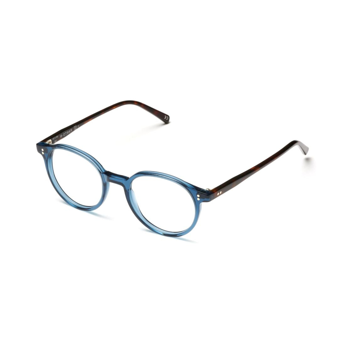 Panto/N Rounded Frame Eyeglasses with Keyhole Bridge