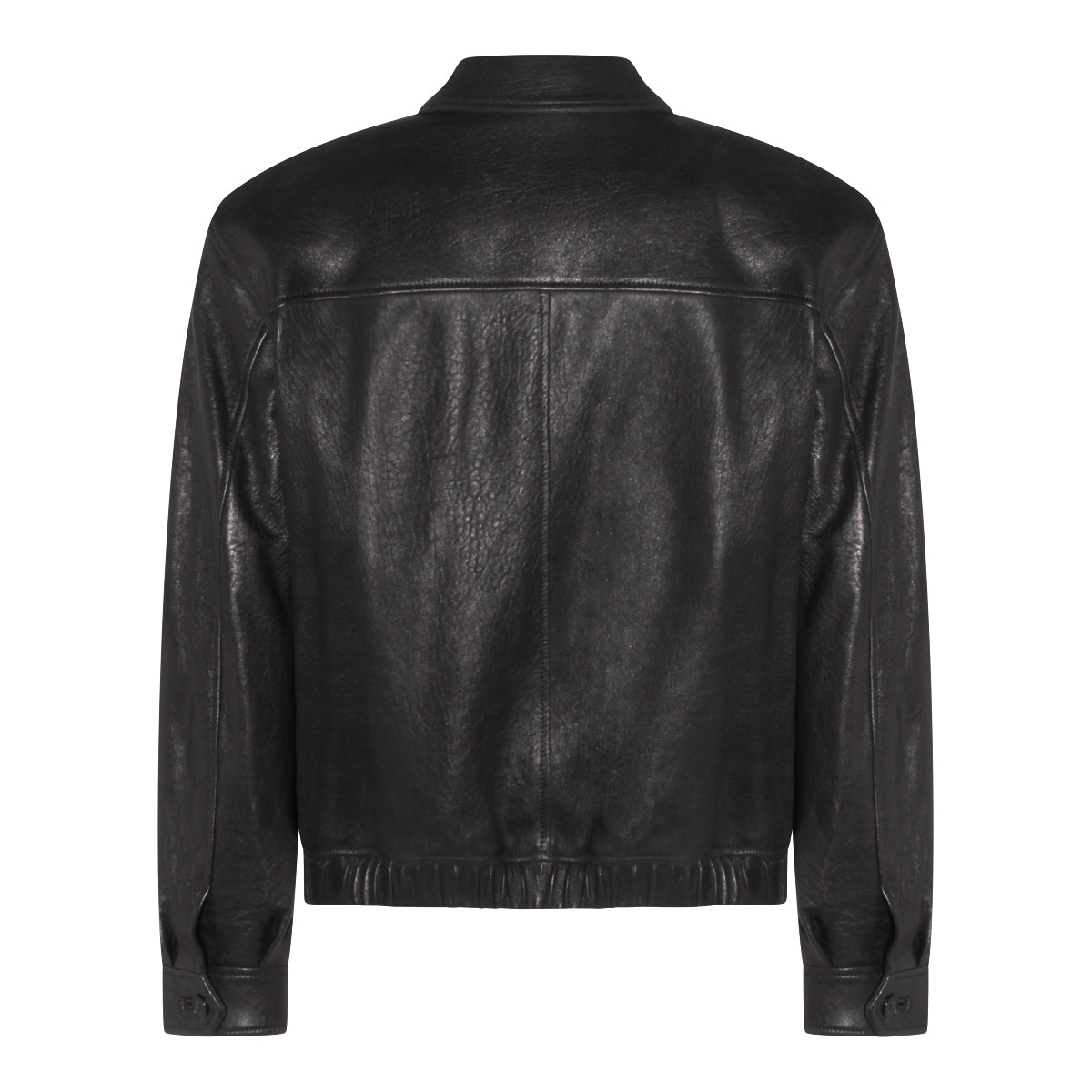 Black Leather Zip Jacket