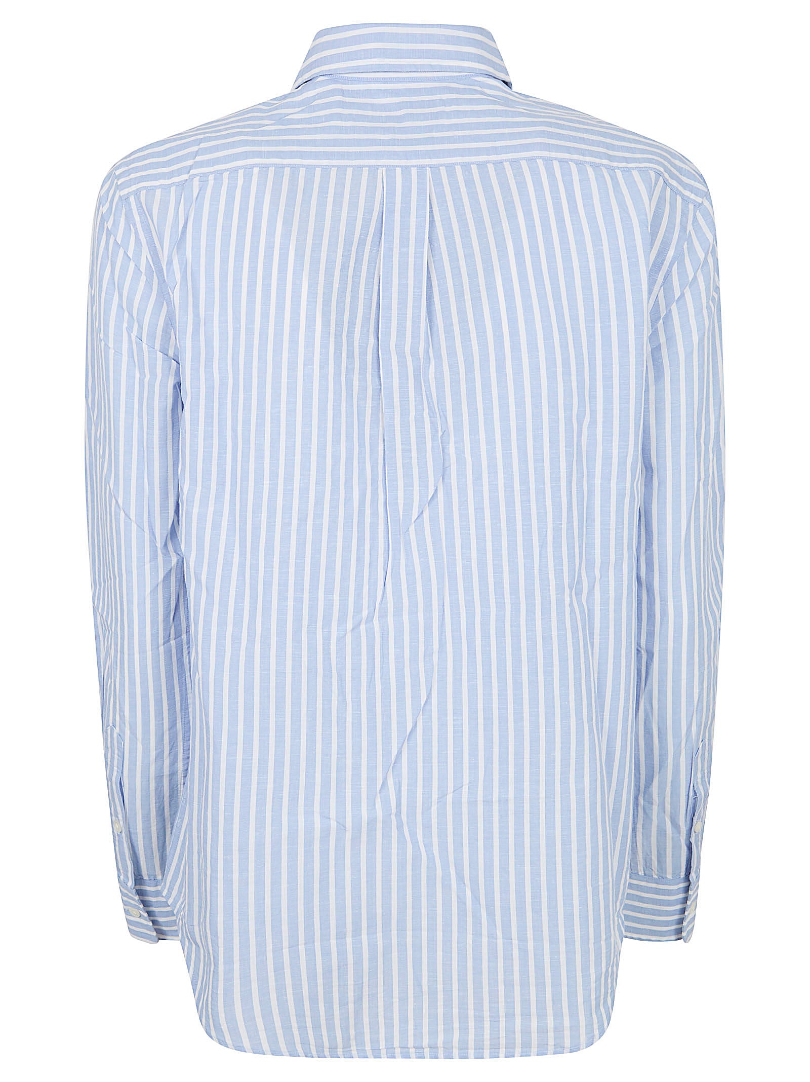 Vertical Striped Button-Up Shirt