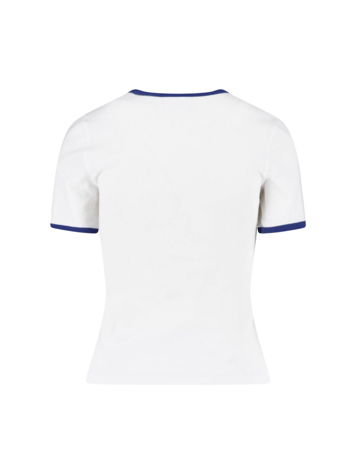 White Signature Contrast Trim T-Shirt
