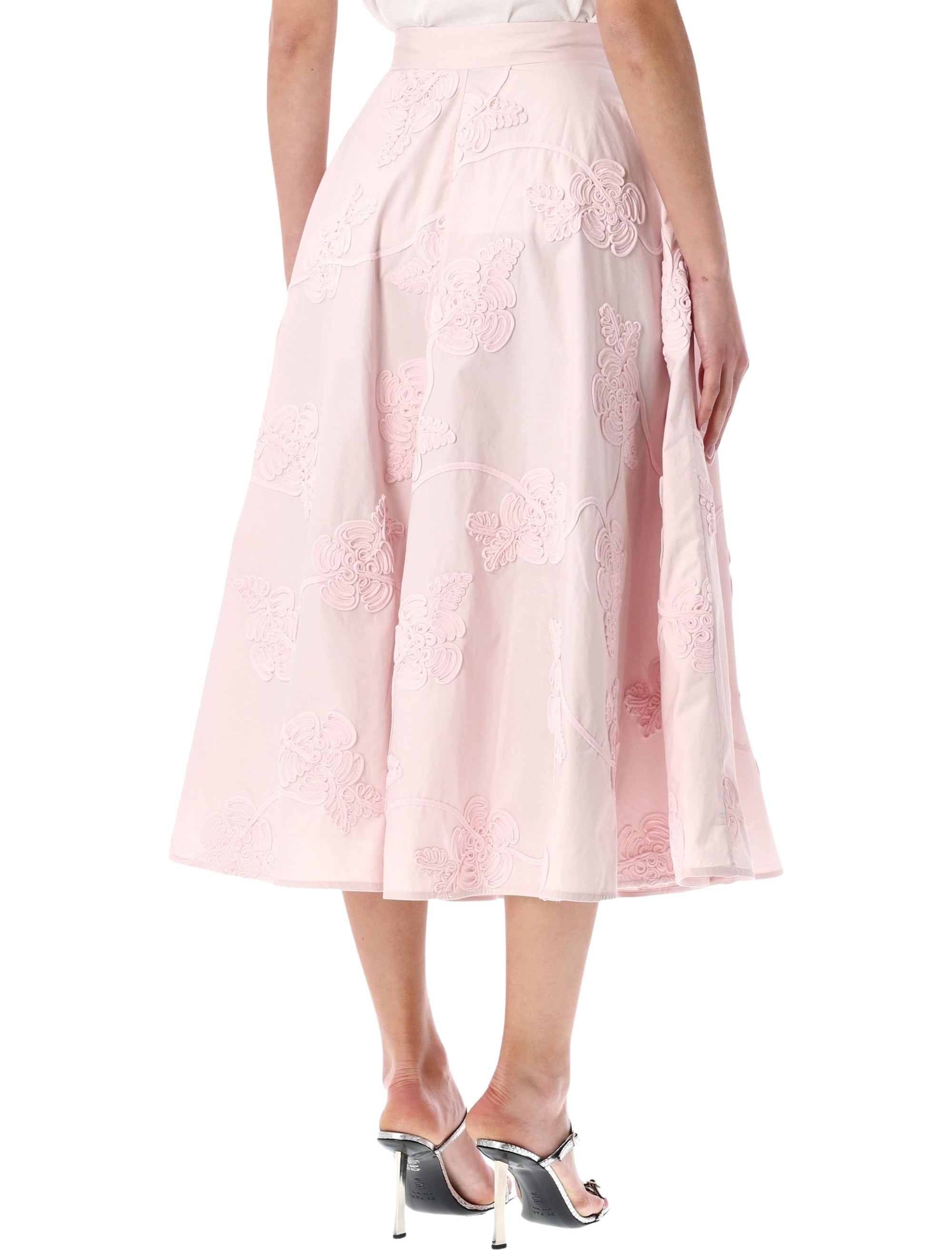 Light Pink Floral Maxi Skirt