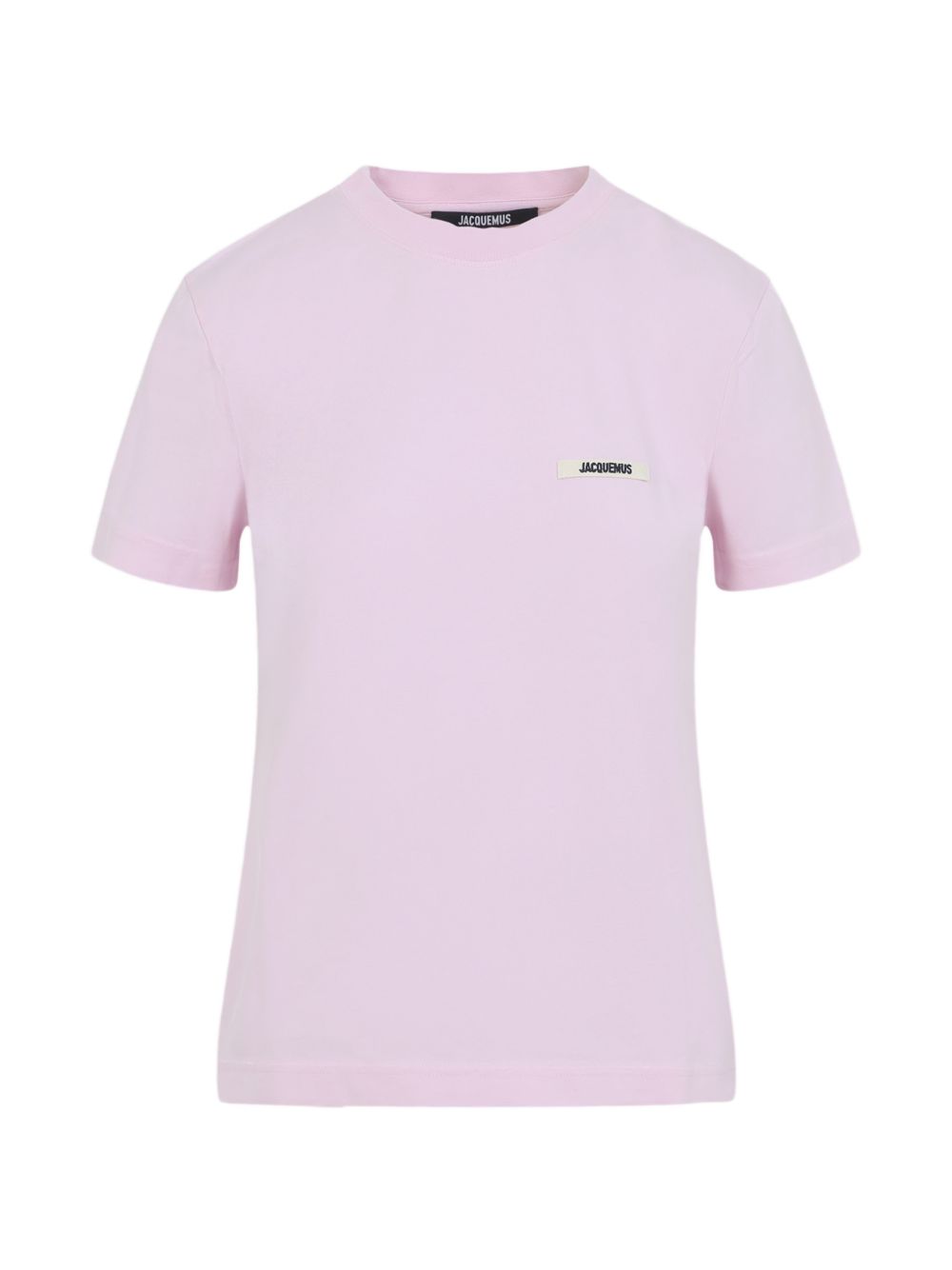 Short-Sleeved Pink Top With Grosgrain Detail