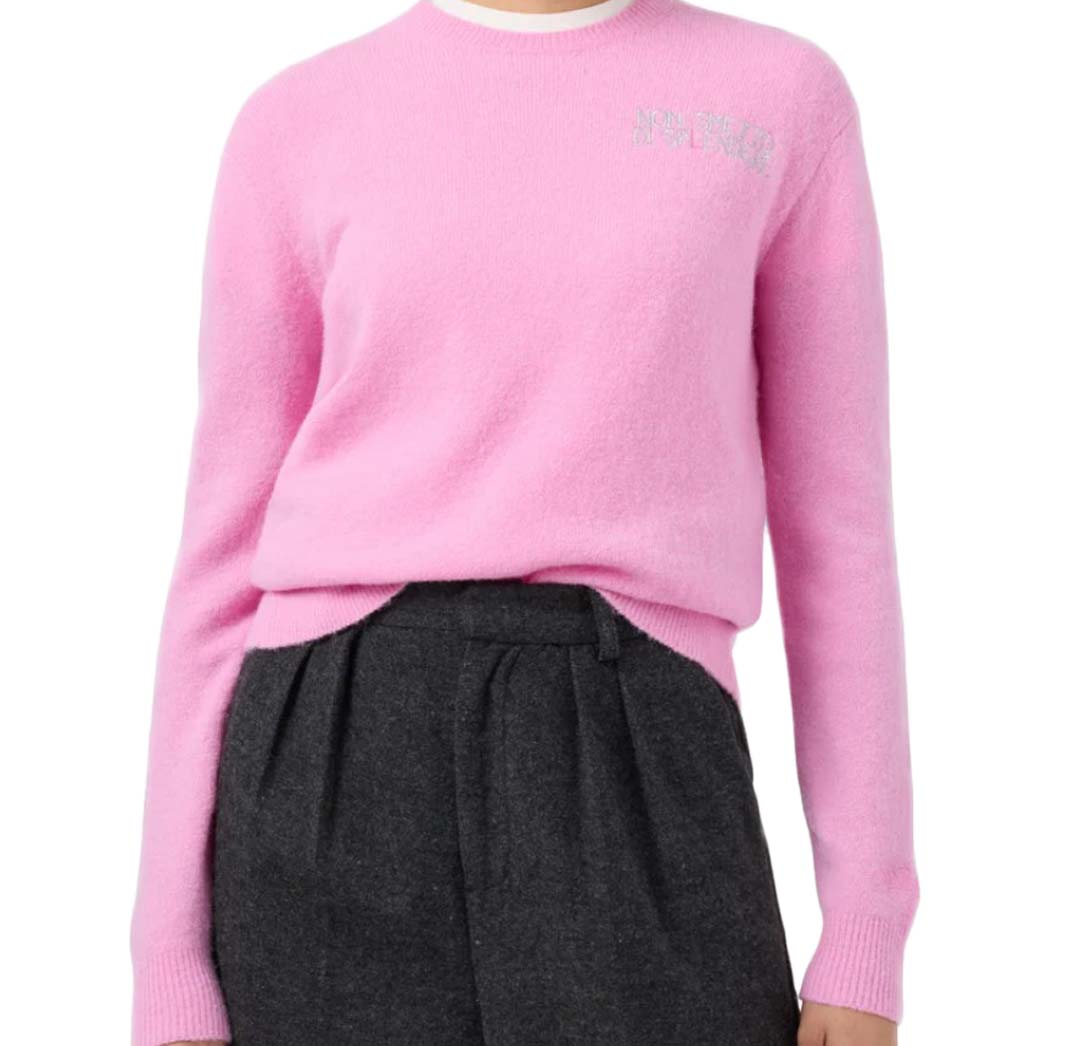 Solid Soft Pink Long-Sleeved Pullover