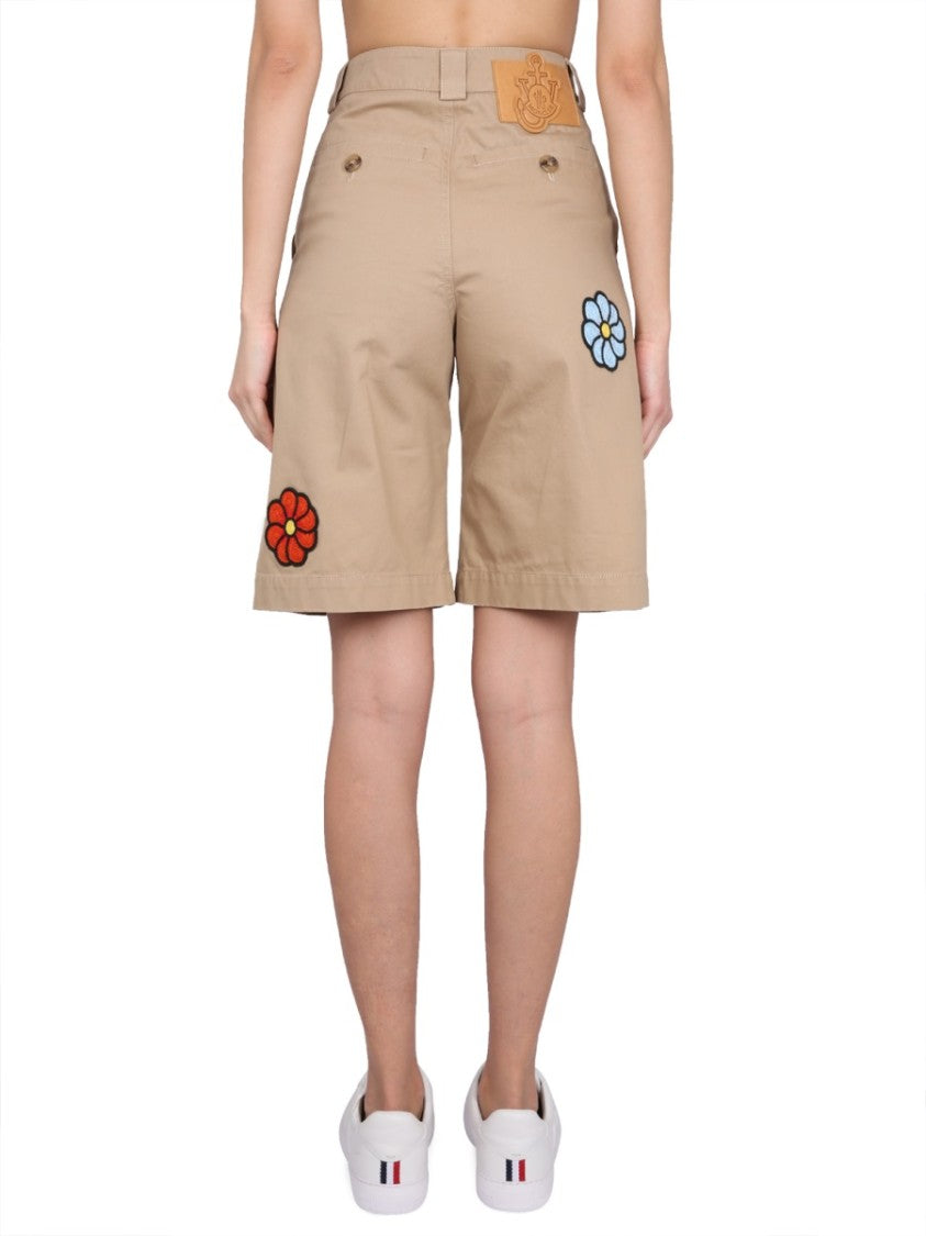 Relaxed Fit Knee-Length Bermuda Shorts