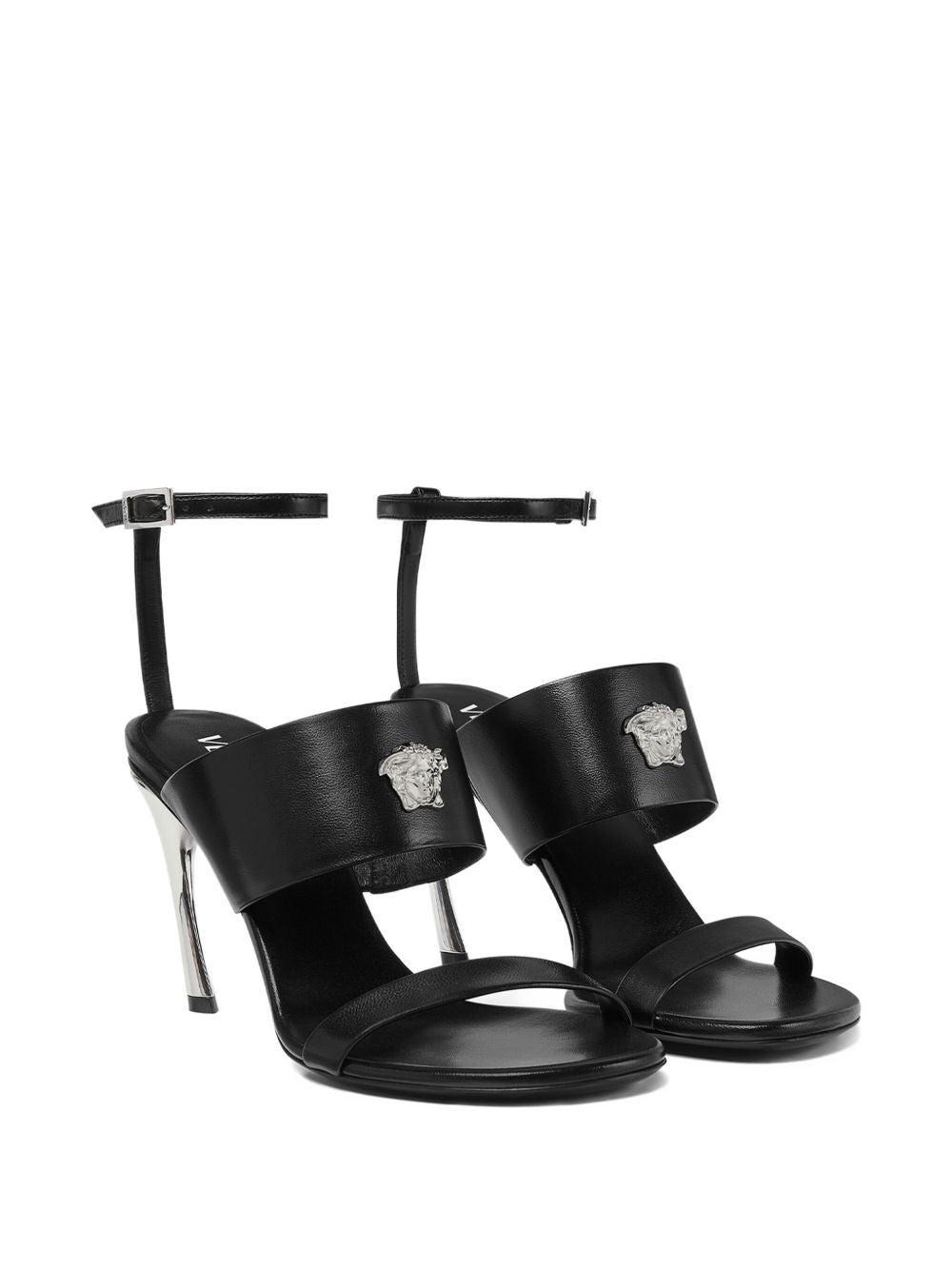 Black Calf Leather Sandals