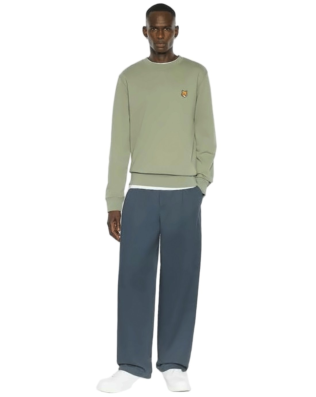 Regular-Fit Cotton Sweatshirt With Embroidered Emblem