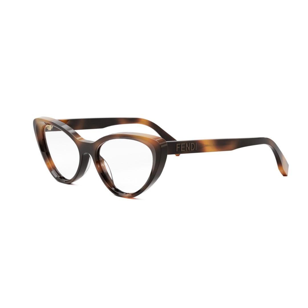 Fe50075i Cat-Eye Tortoiseshell Acetate Eyeglasses