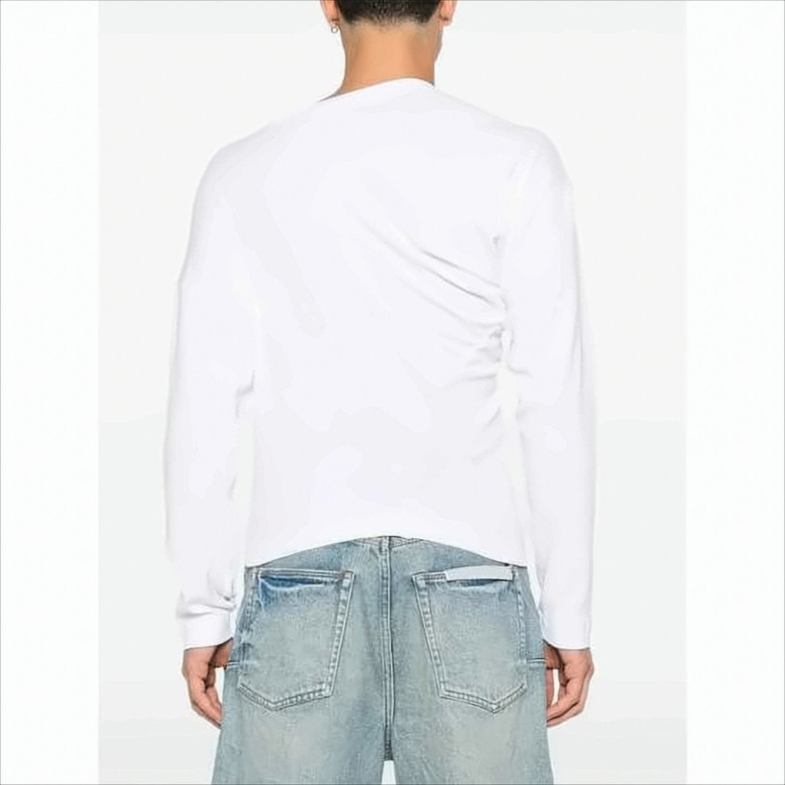 Fitted Long-Sleeved Top with Boat Neckline