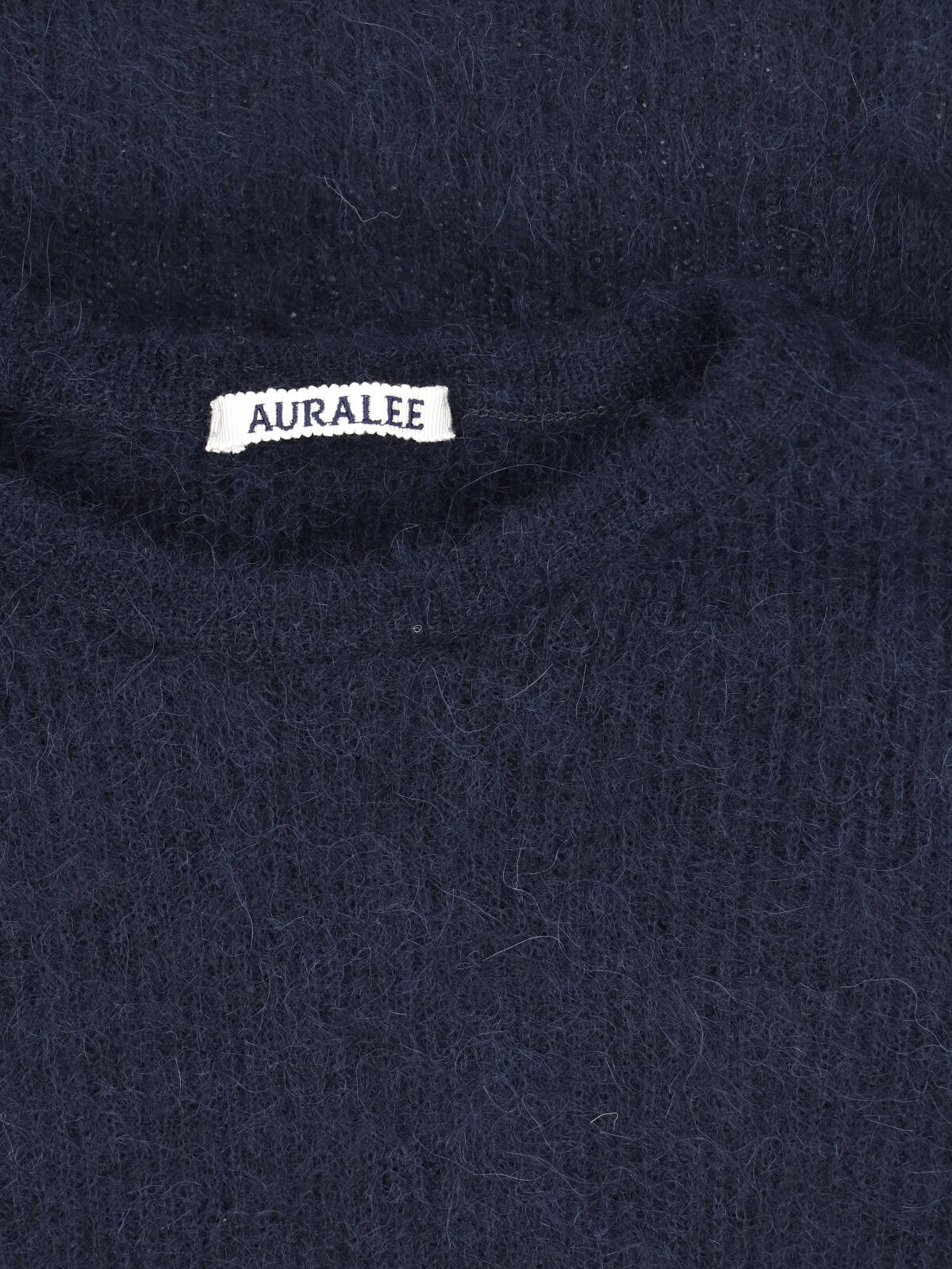 Blue Fuzzy Textured Cropped Sweater