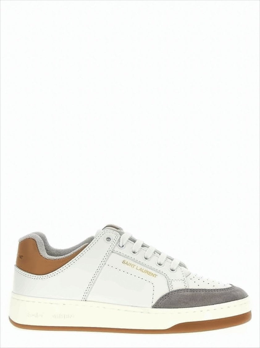 Perforated White Calf Leather Sneakers
