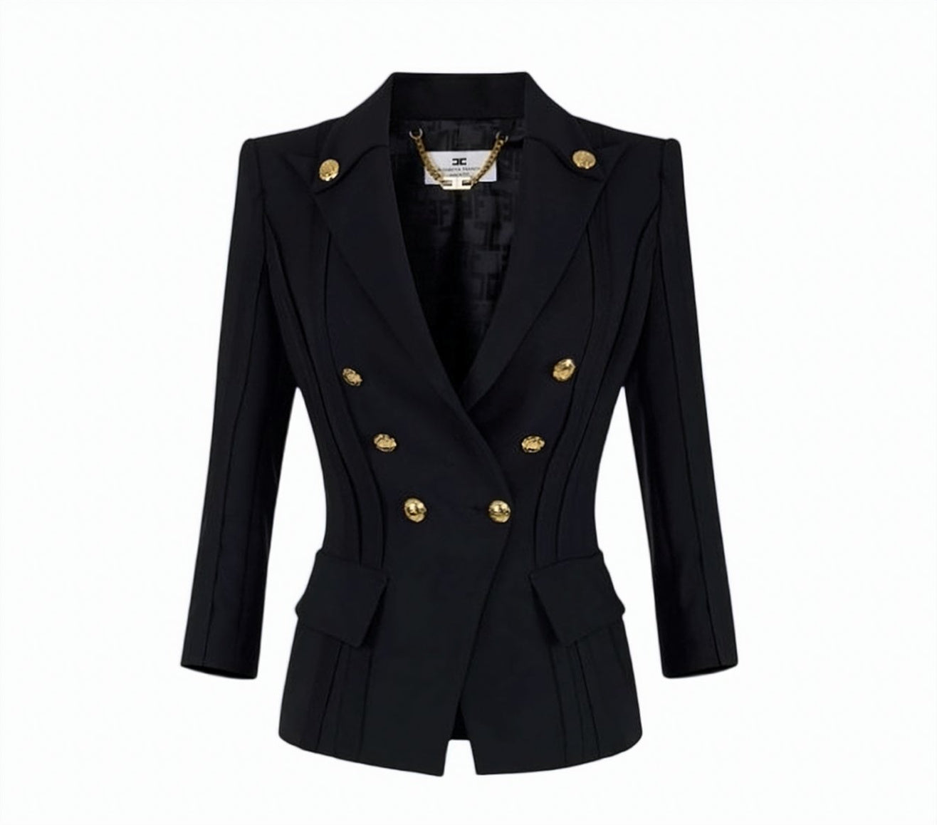Stretch Crepe Peak Lapel Jacket