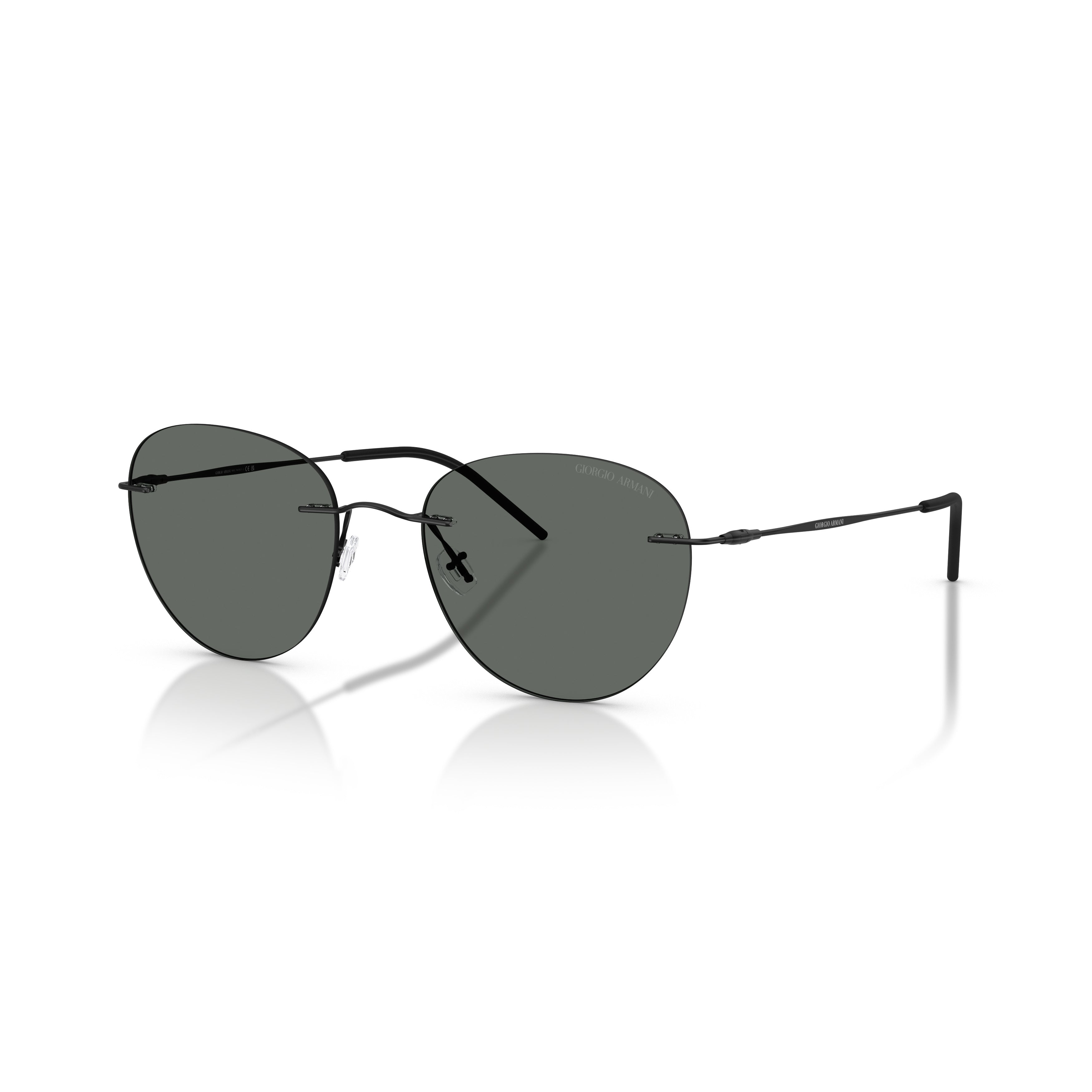 0ar6182 Rimless Dark Lens Sunglasses with Thin Metal Frame