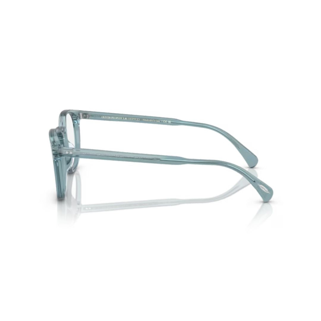 0ov5298u Translucent Light Blue Acetate Eyeglasses with Keyhole Bridge