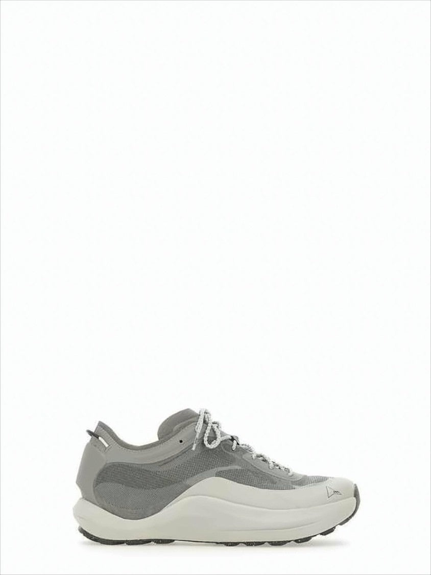 Textured Grey Sneakers with Layered Upper