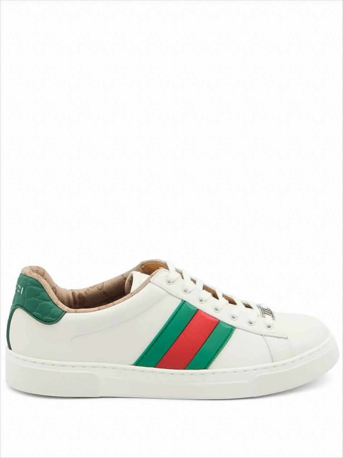 Leather Low-Top Sneakers with Bold Stripes