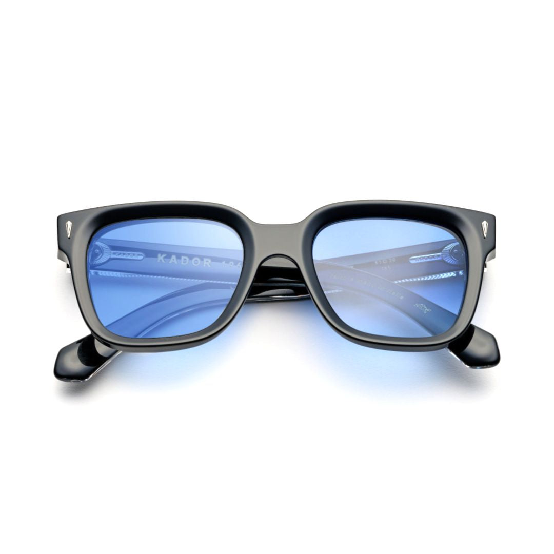 Kurt-S Square-Frame Sunglasses with Gradient Blue Lenses