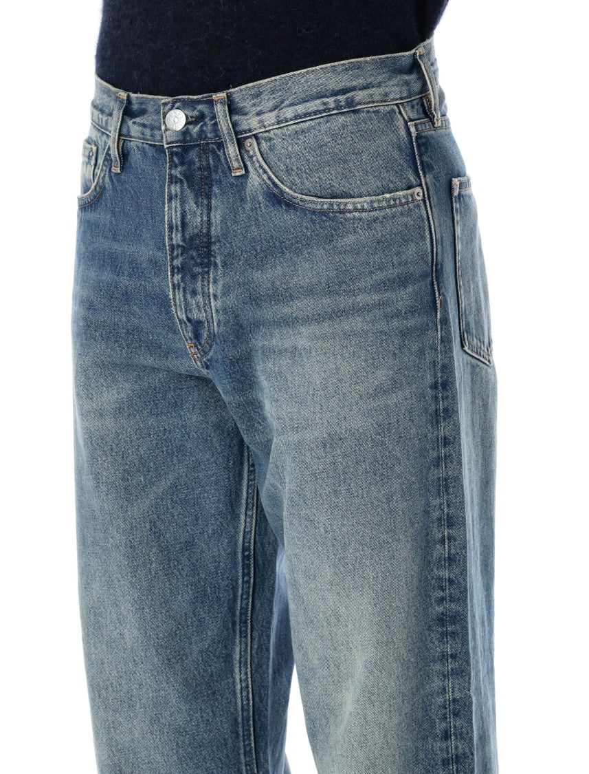 Loose Fit Vintage-Washed Organic Denim Jeans