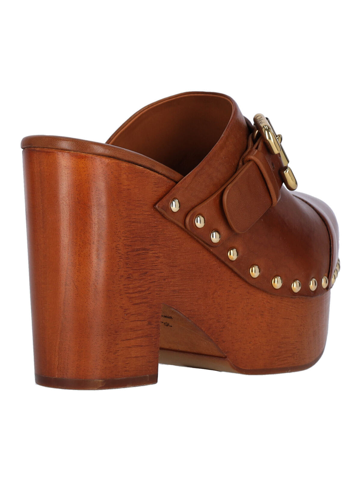 Slip-On Mules With Gold-Tone Paddington Buckle