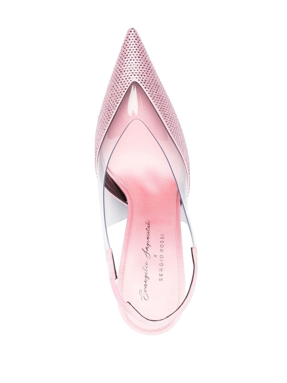 Crystal-Embellished Rose Pink Pumps
