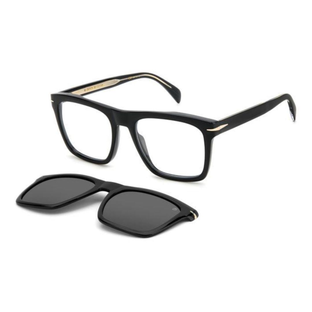 Db 7000/Cs Rectangular Black Acetate Eyeglasses