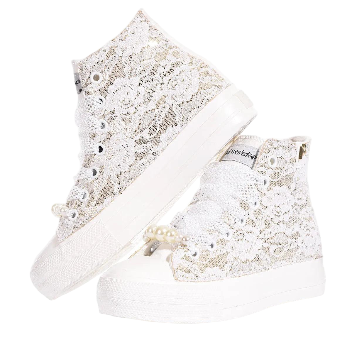 Mimanera Airlines Platform Bea Gold Sneakers