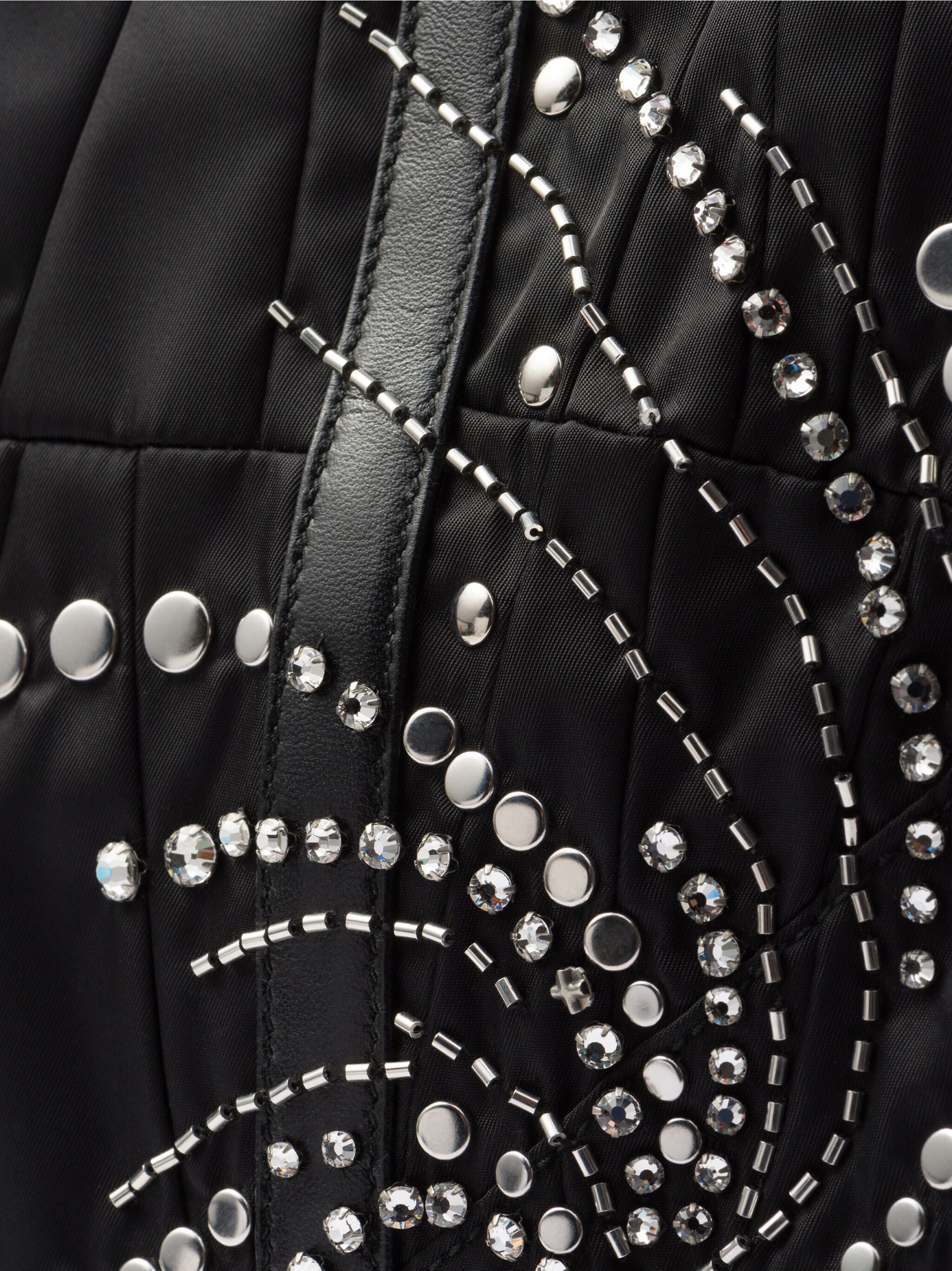 Black Quilted Re-Nylon Patchwork Tote