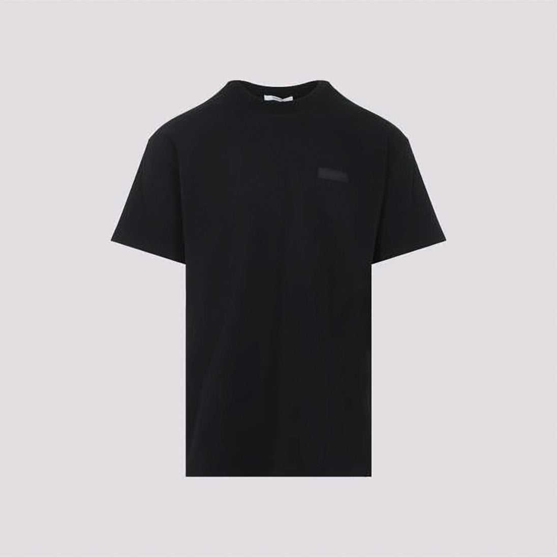 Black T-Shirt with Tonal Logo Patch