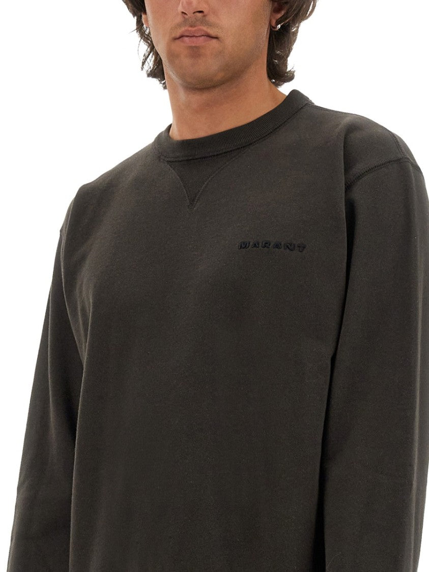 Relaxed-Fit Black Sweatshirt With Subtle Logo