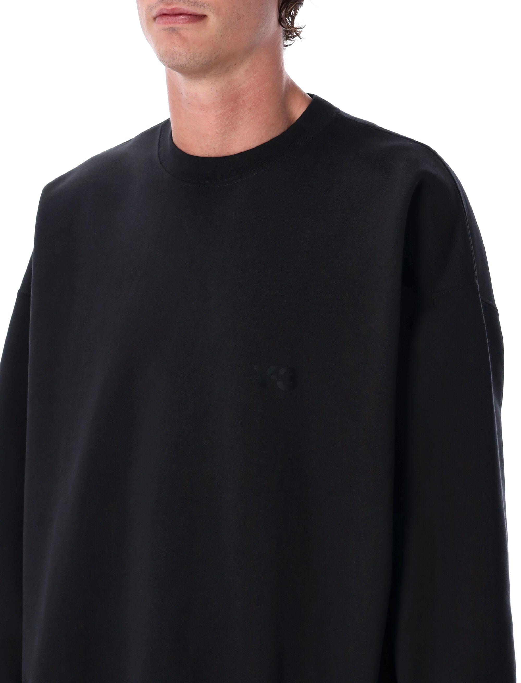 Brushed Terry Loose-Fit Crewneck Sweatshirt